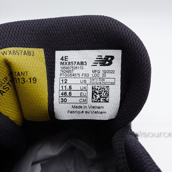 NEW XWIDE 4E Men's New Balance 857v3 Slip Resistant Leather Work Shoes - Picture 6 of 8